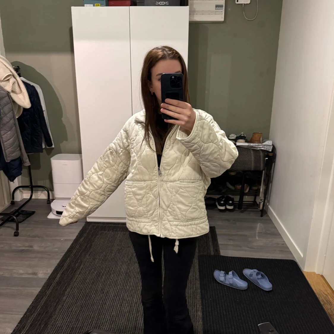 Quiltad beige jacka från ZARA - 4