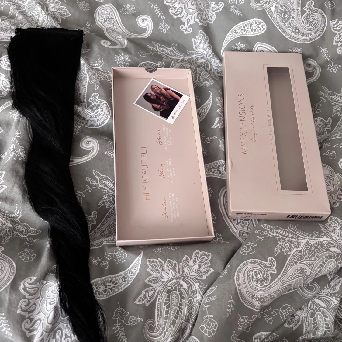 Svart hårförlängning från MyExtensions
