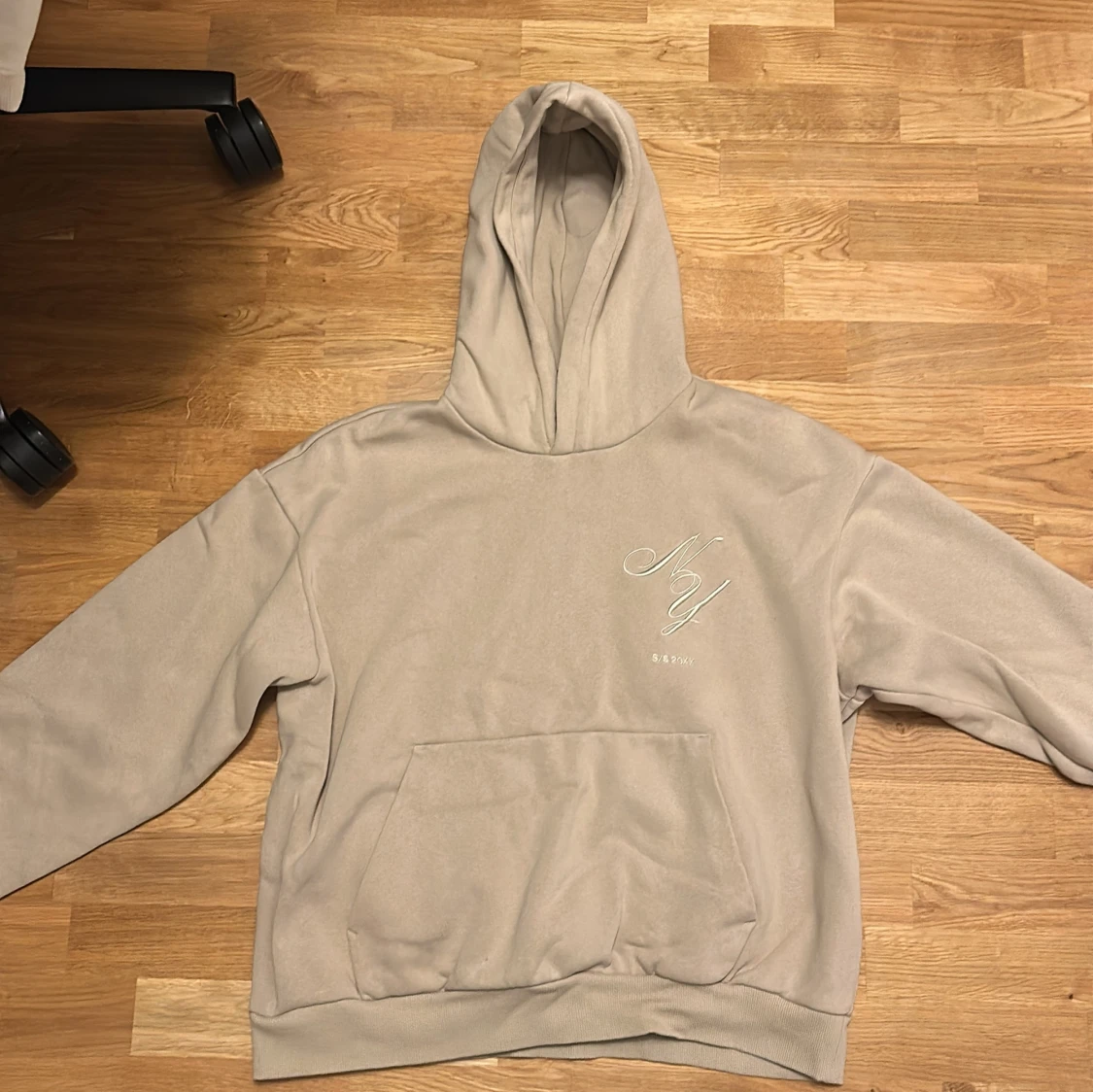 Beige hoodie från H&M loose fit XL