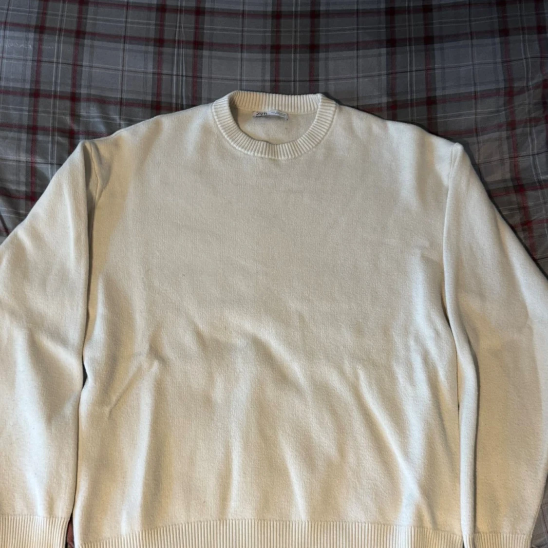 Vit stickad tröja från Zara