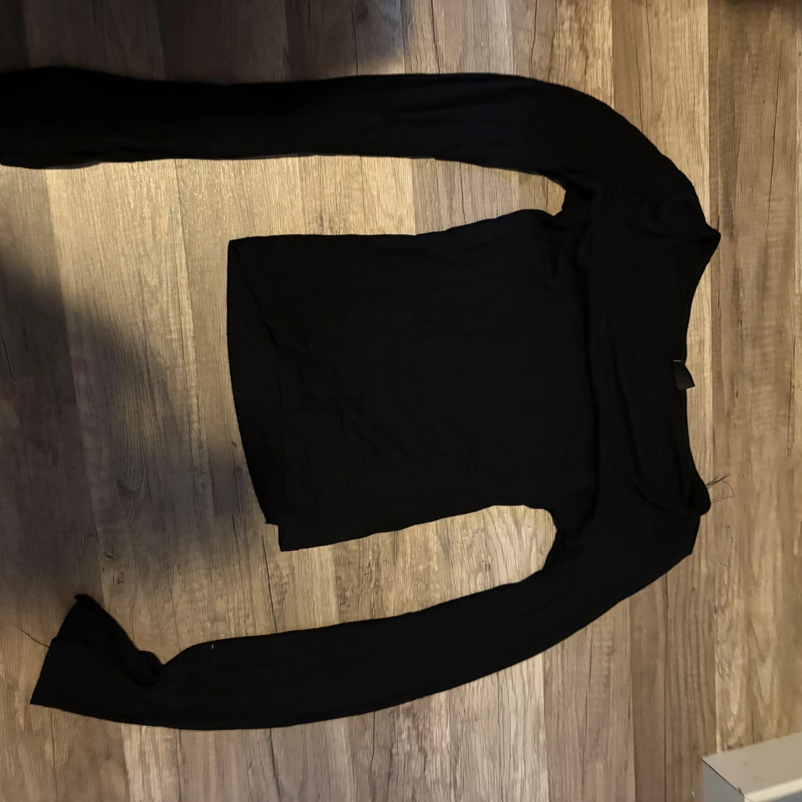 Svart långärmad topp i bomull