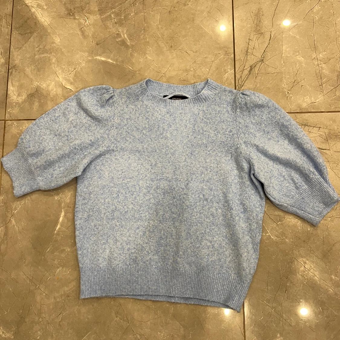 Ljusblå stickad tröja Vero Moda XS