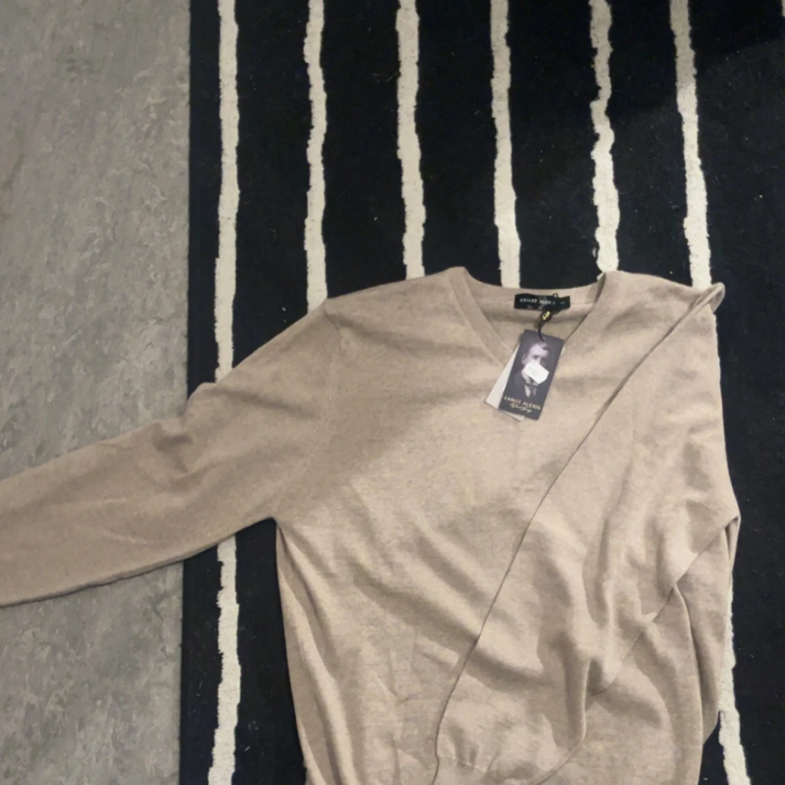 Beige tröja från Ernst Alexis 100% merino ull - 1