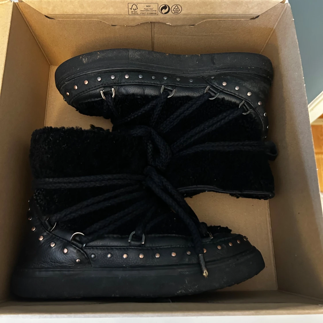 Svarta boots från Inuikii med snörning - 3