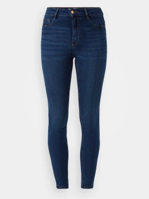 Mörkblå skinny jeans från Gina Tricot - Snygga mörkblå skinny jeans från Gina Tricot med hög midja och klassisk femficksdesign. Jeansen har stretchigt material för en bekväm passform och detaljerade sömmar. Perfekta för dig som gillar en tight och stilren look.