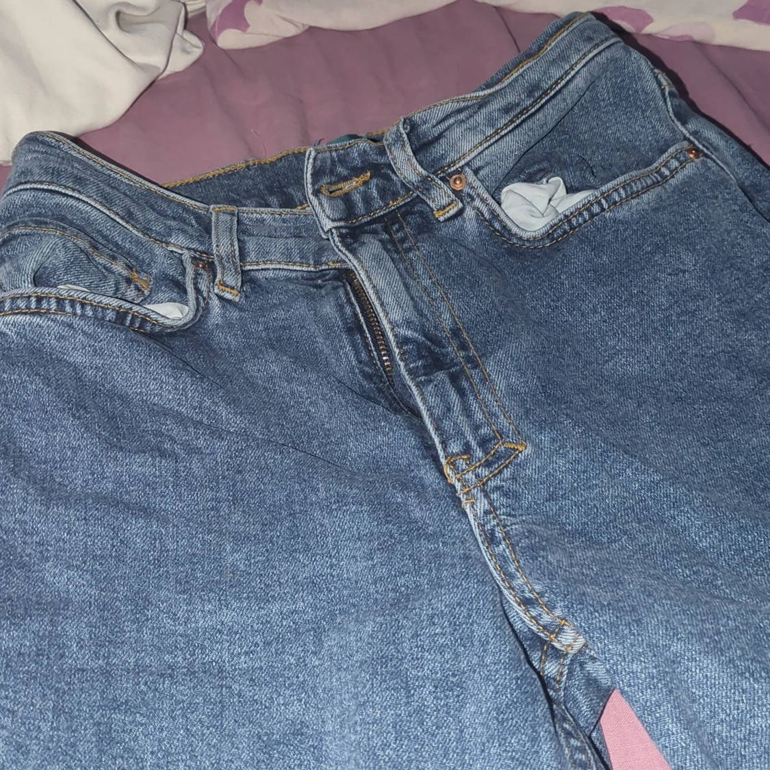 Blå raka jeans från WIN, XS - 2