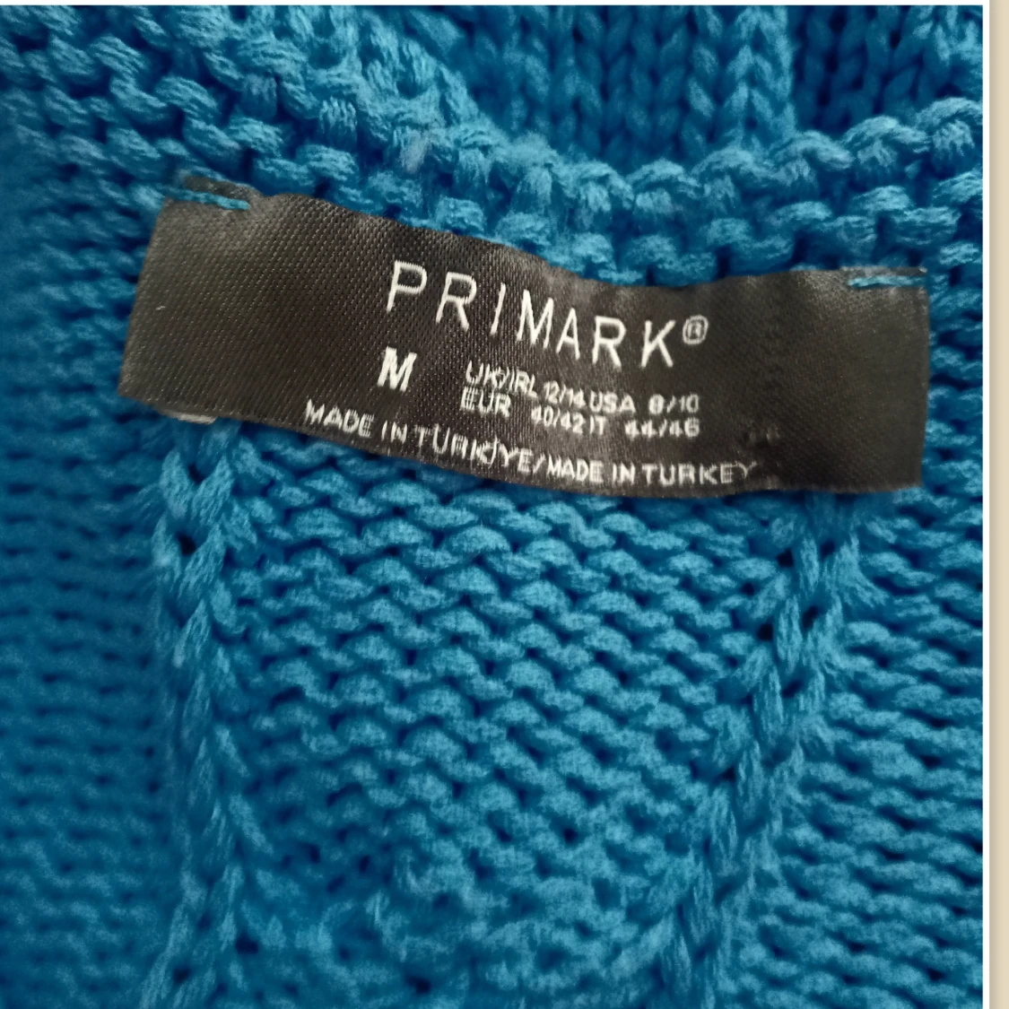 Blå stickad tröja från Primark, L - 1