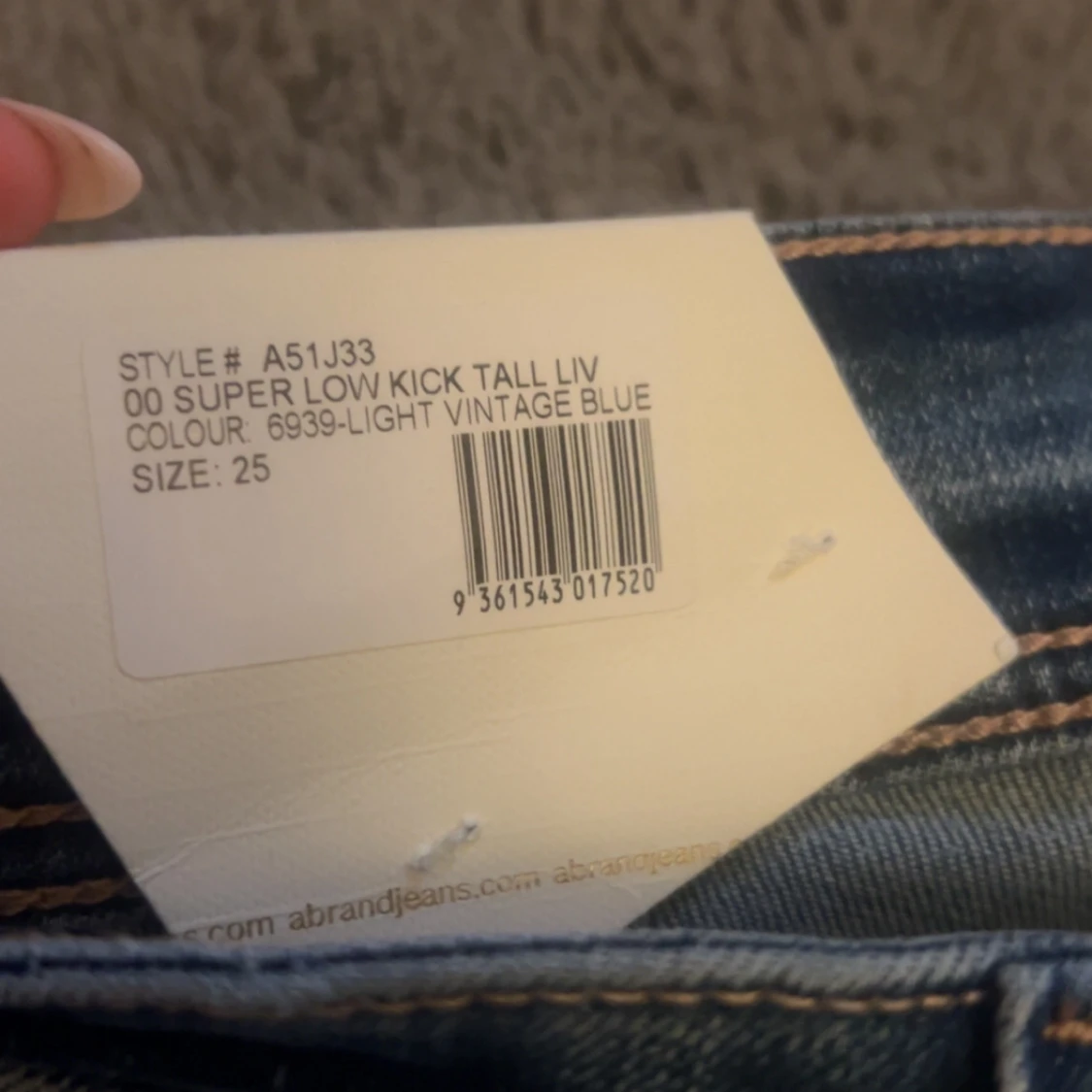 Abrand Super Low Kick jeans blå 25 - 3