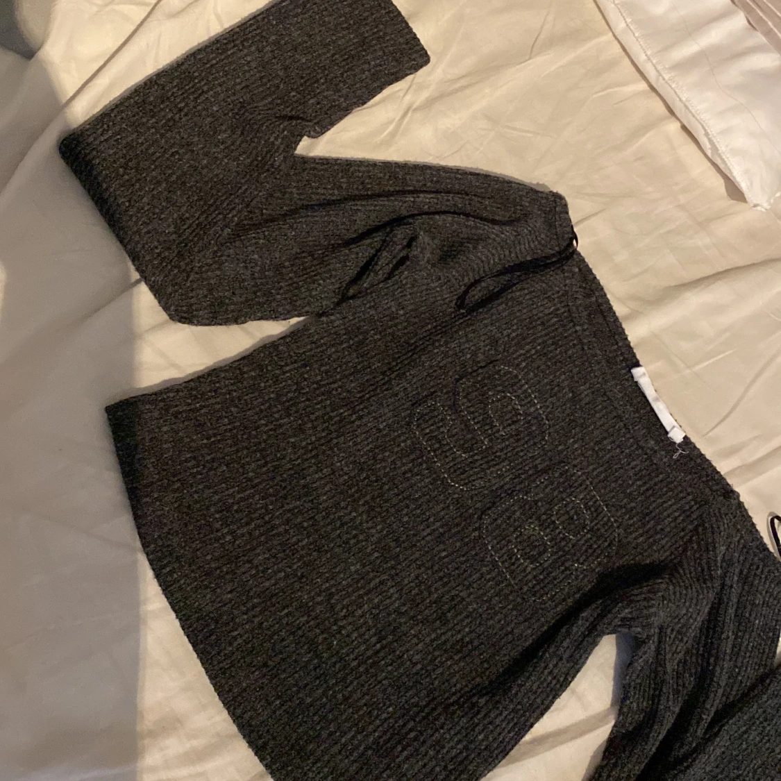 Mörkgrå stickad tröja Primark XS