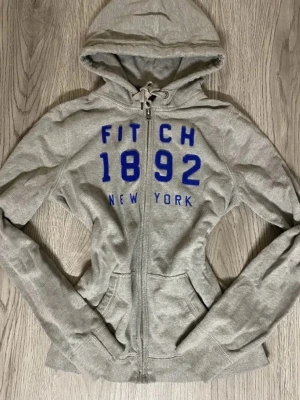 Abercrombie & Fitch Grey Zip-Up Hoodie - - In good condition - Size EU 40 / L, fits smaller sizes