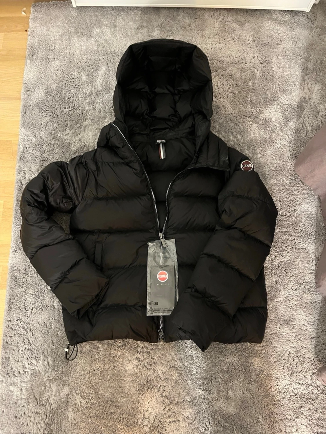 Svart Colmar dunjacka med huva - 2