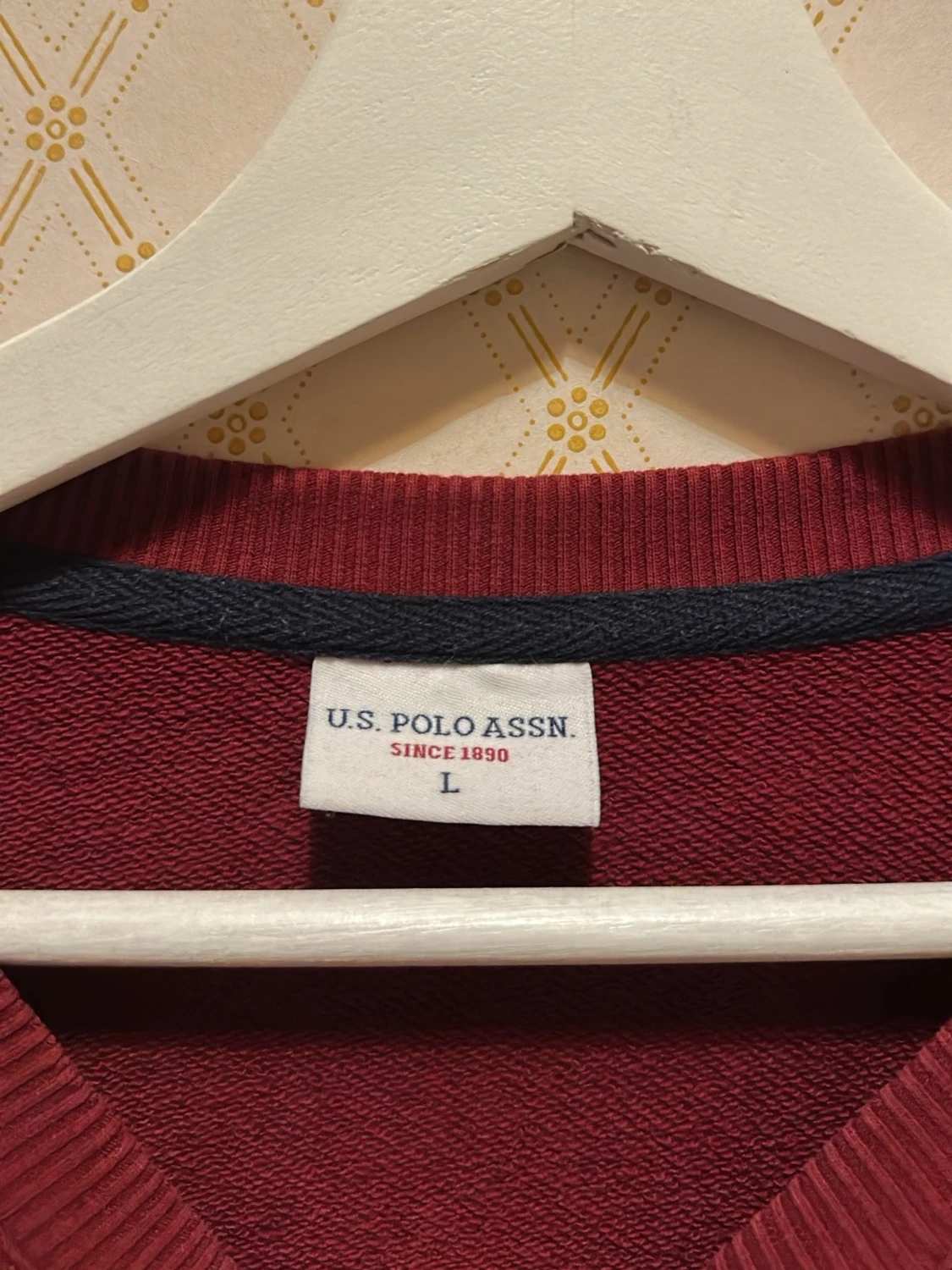 Vinröd sweatshirt från U.S. Polo Assn - 1