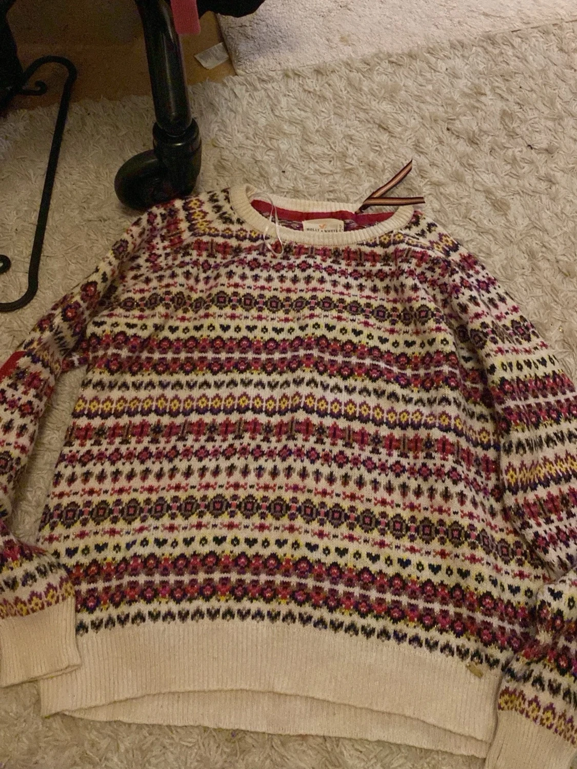 Söt stickad mäster tröja