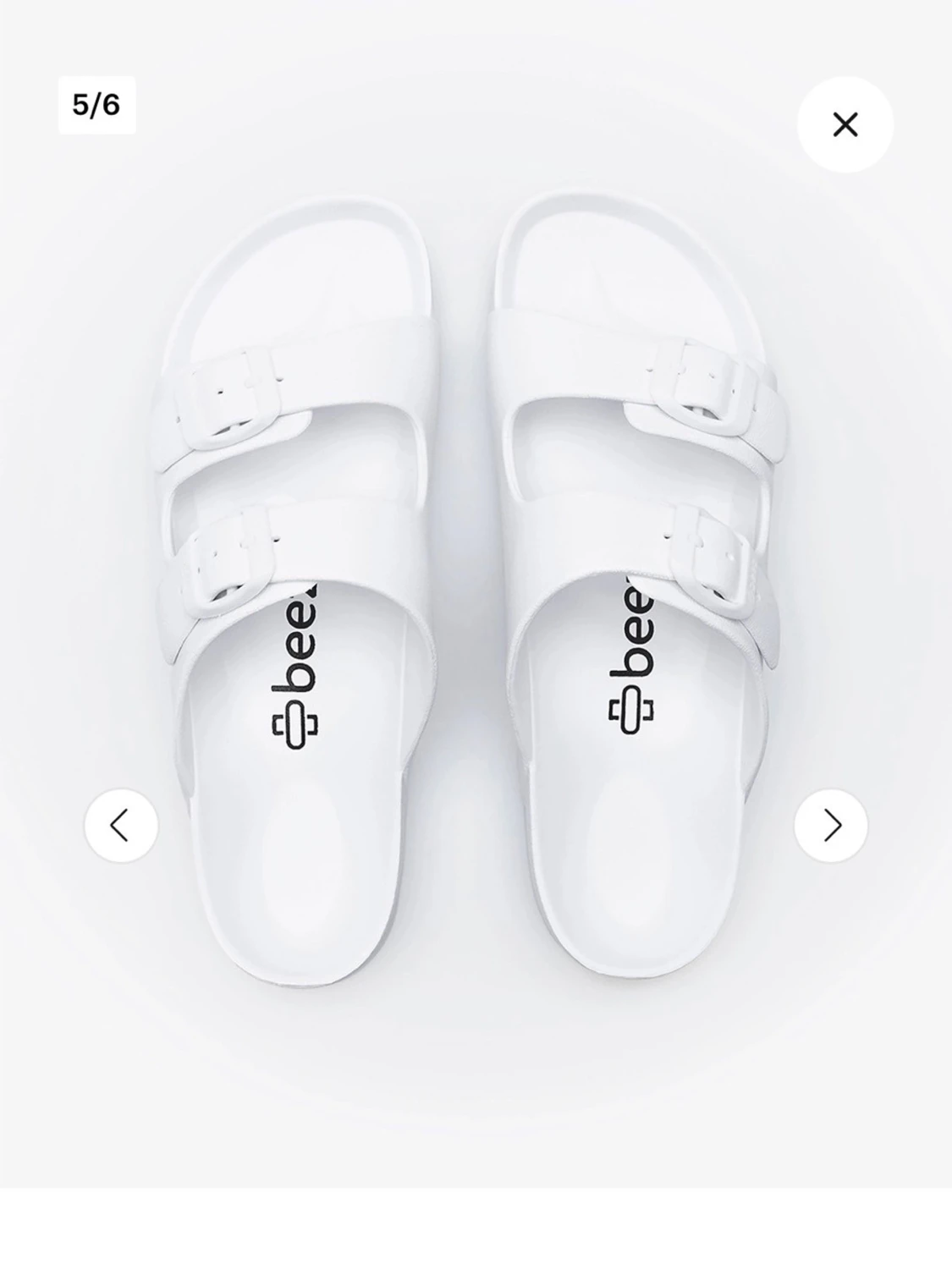 Vita sandaler med dubbla spännen - 1