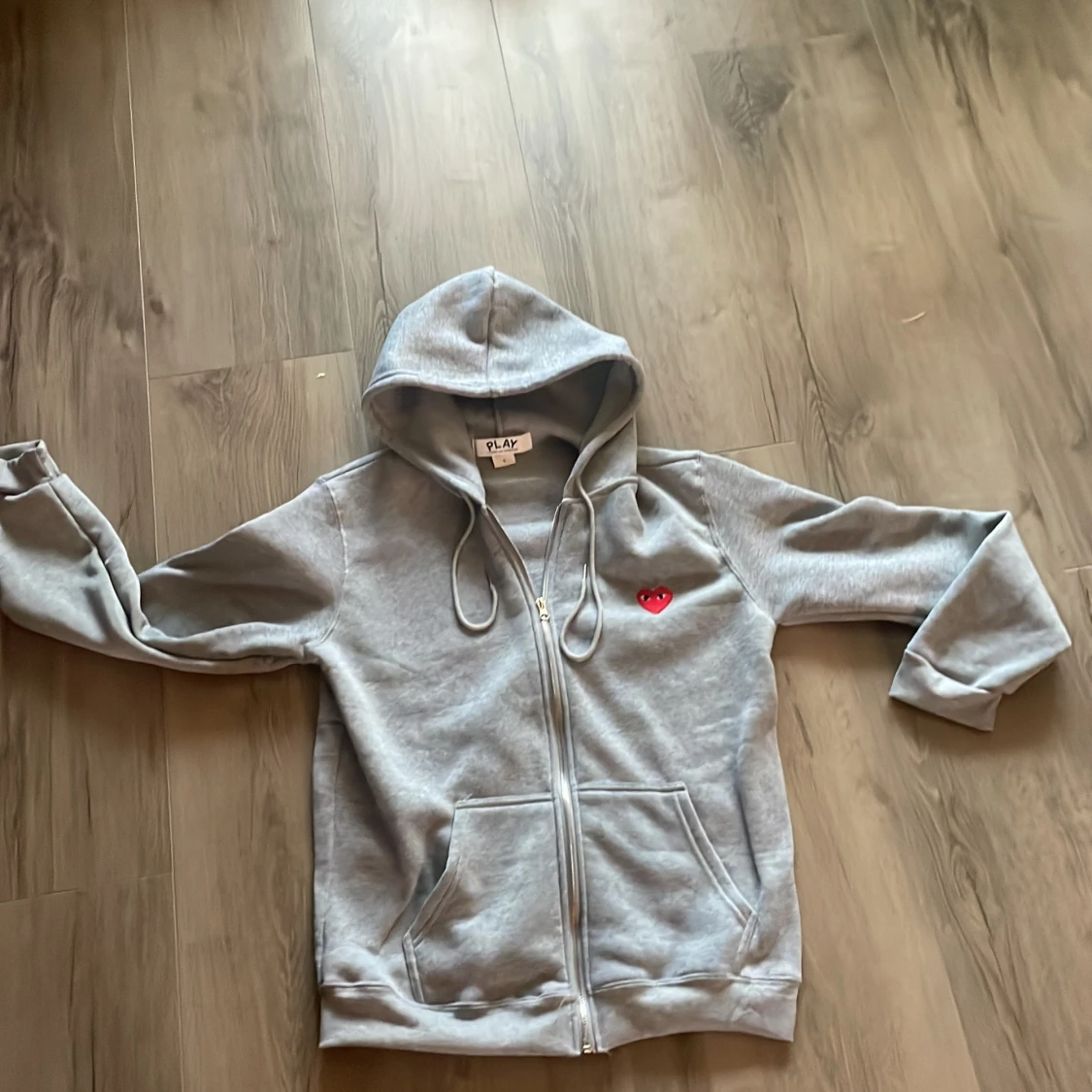 Grå zip tröja från cdg 