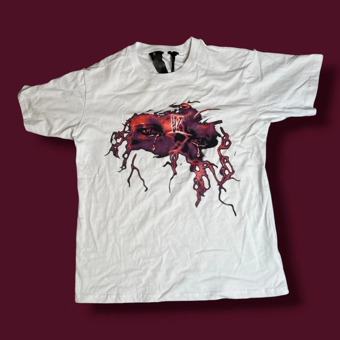 Vit Vlone t-shirt med grafiskt tryck