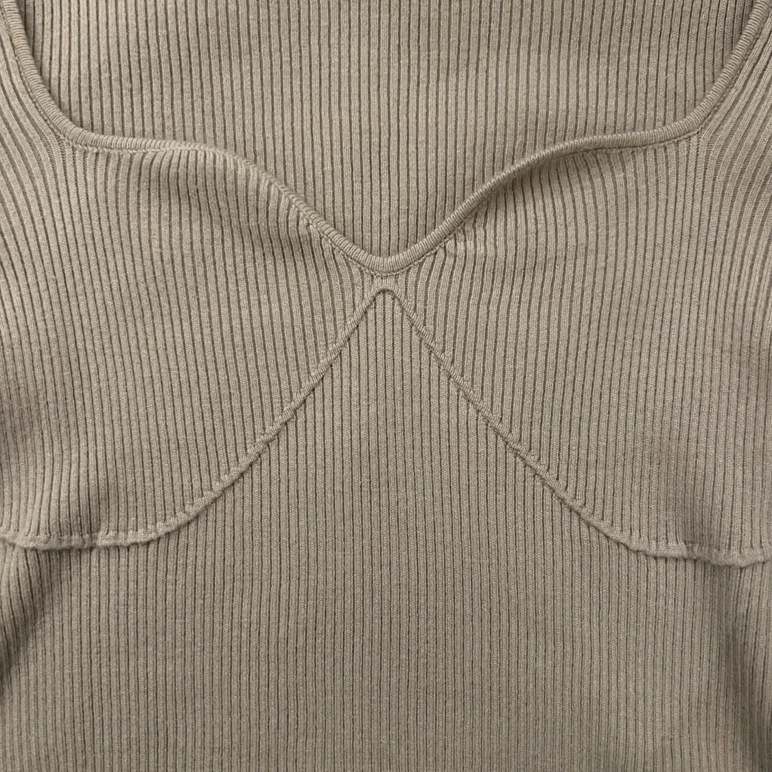 Beige ribbad topp från SHEIN - 3