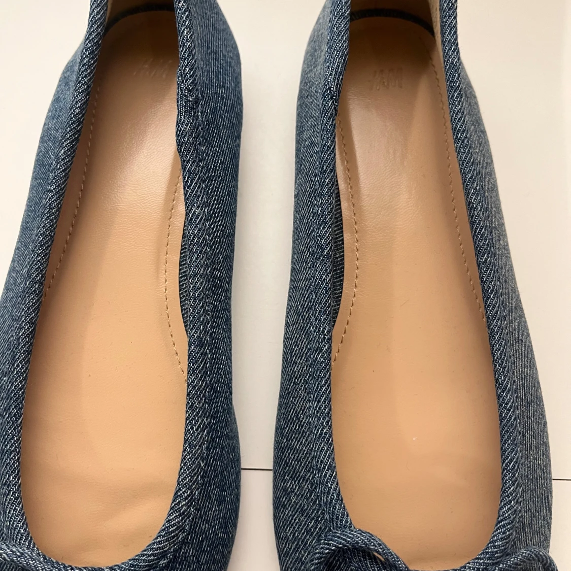 Blå denim ballerina H&M storlek 37 - 4