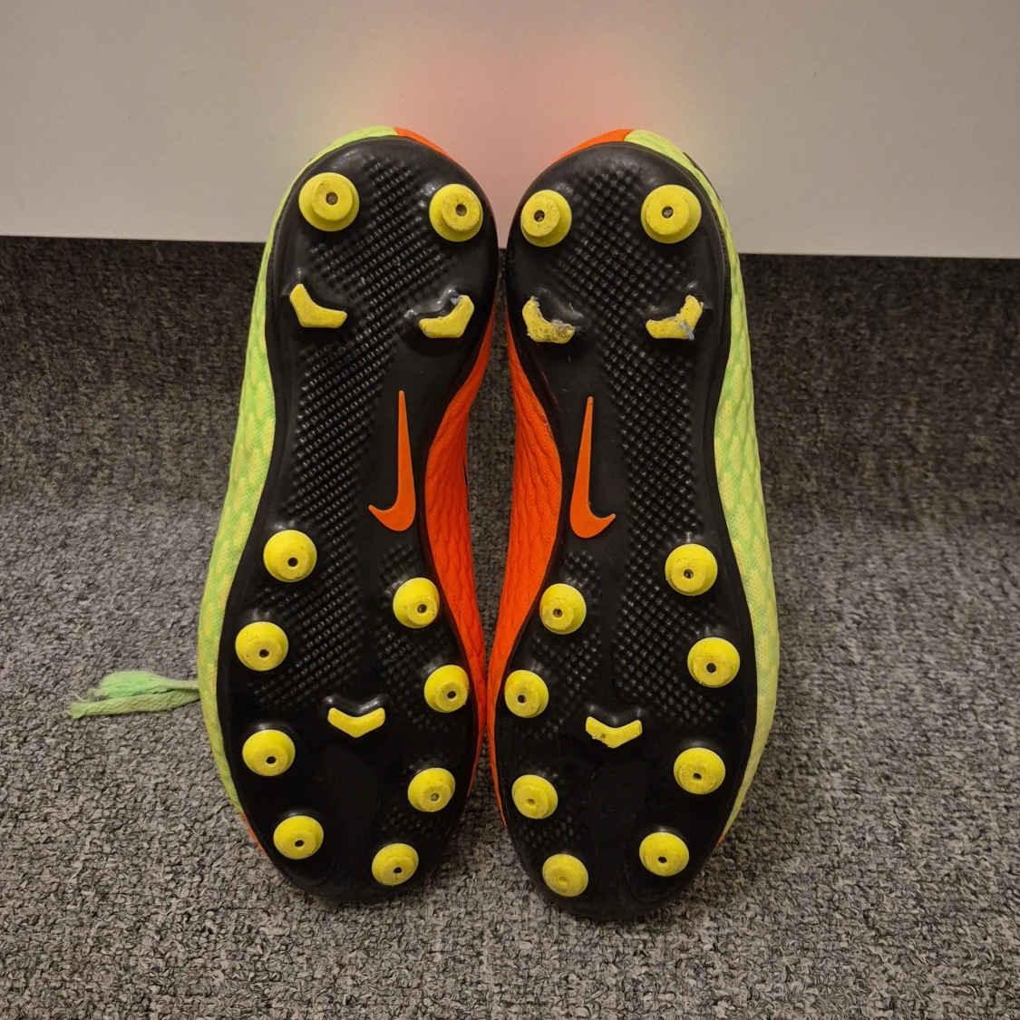 Nike Hypervenom fotbollsskor orange/grön - 1