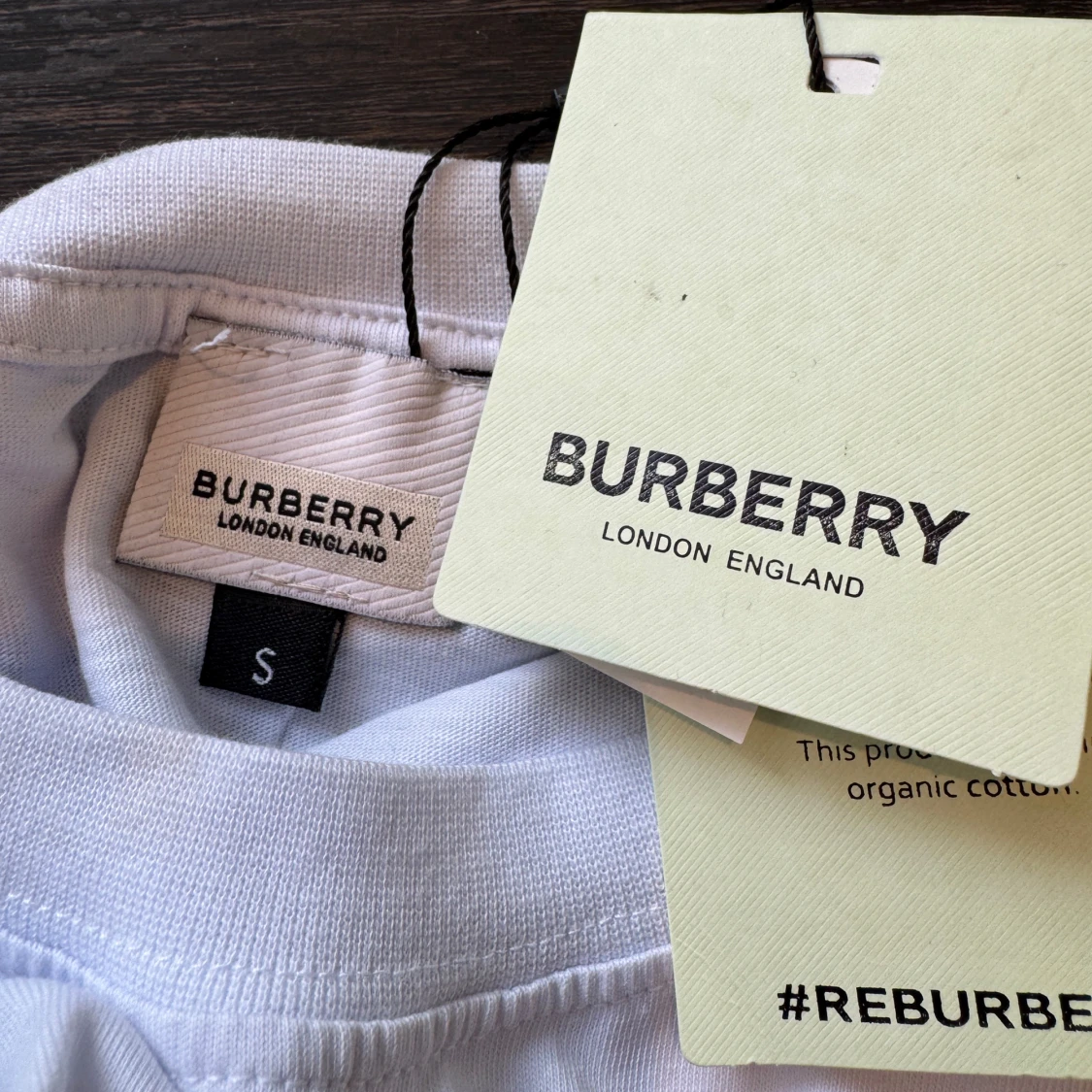 Vit Burberry t-shirt S - 2