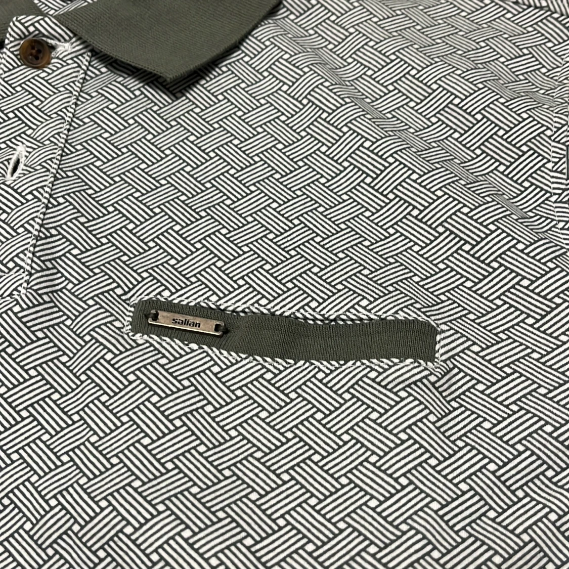 Gråmönstrad piké från Salian - 3