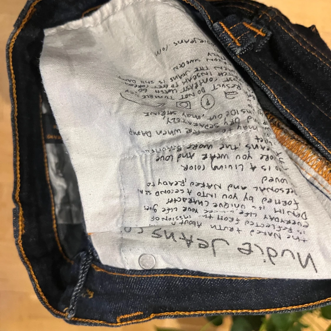 Mörkblå Nudie Jeans W26 L34 - 4