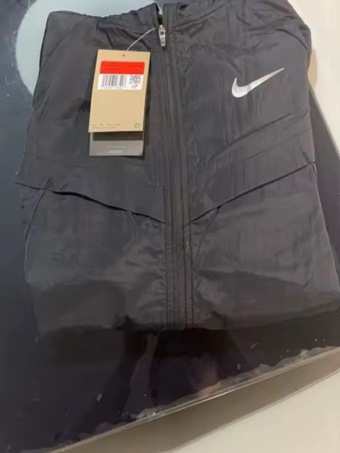 Svart Nike React windbreaker med huva - 1