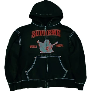 Supreme x True Religion Hoodie - Kvalitet: 7/10 (OBS: Saknar snöre)