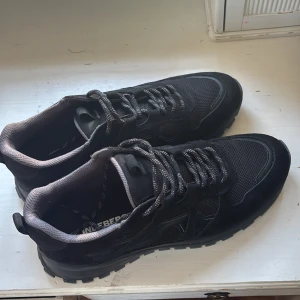 J Lindeberg Ares Sport sneaker storlek 45 - Svarta sneakers från J.Lindeberg med robust sula och snygga detaljer i mocka och mesh. Skorna har snörning med svarta och vita skosnören samt vadderad kant för extra komfort. Perfekta för dig som vill ha en stilren och sportig look. Aldrig använda nypris 2600