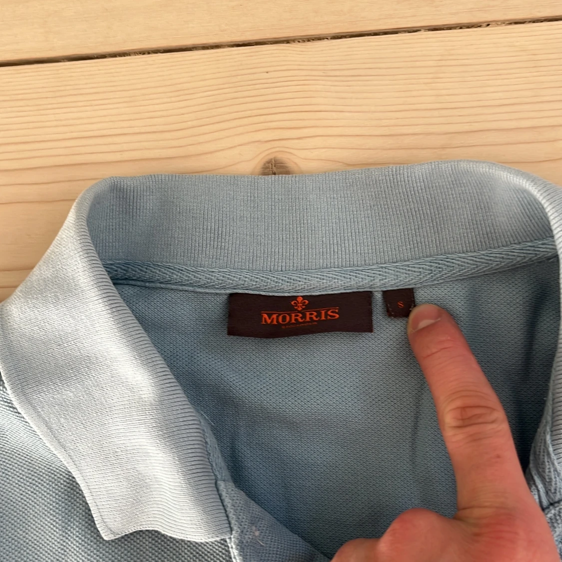 Ljusblå pikétröja från Morris - 2