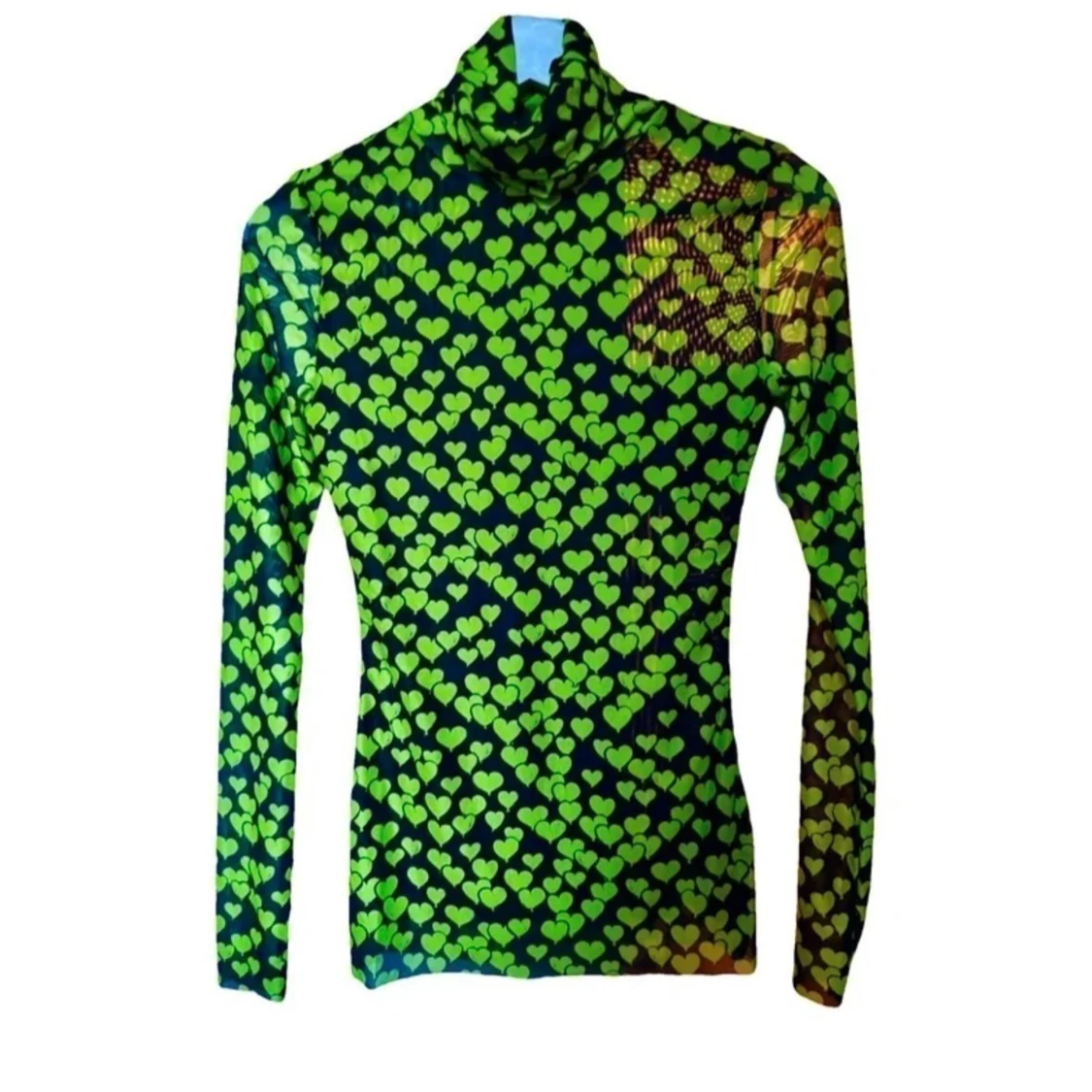 Grön hjärt-mönstrad polotröja Crās