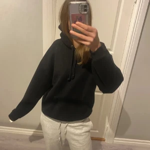 Svart hoodie - Säljer en klassisk svart hoodie med luva. Nyskick, ord pris 400kr
