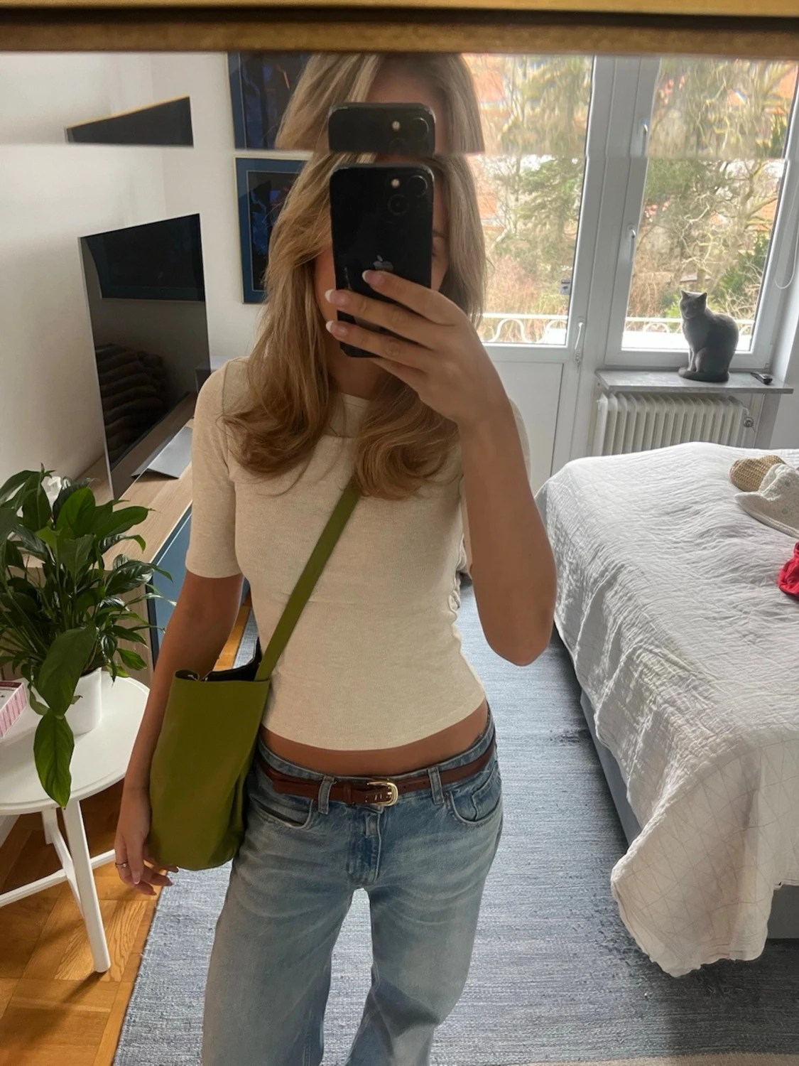 Grön crossoverväska