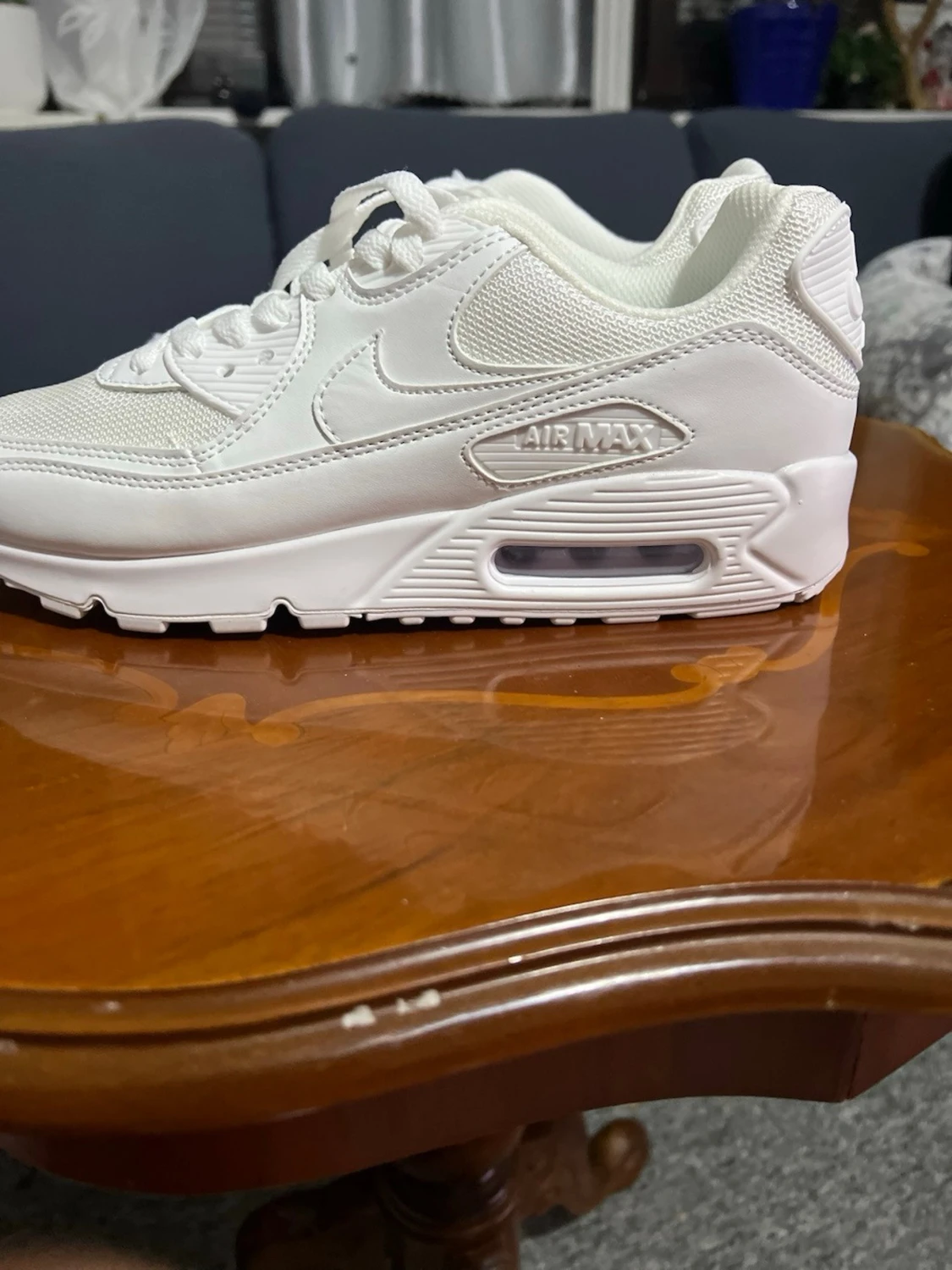 Nike Air Max 90 vita sneakers ingen låda tillkommer