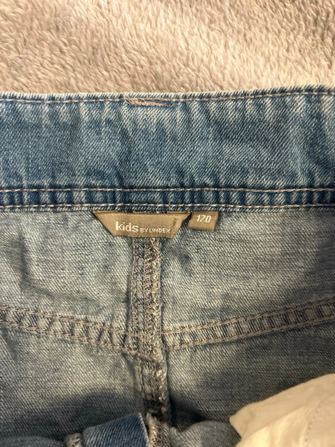 Kort Lågmidjad volangjeanskjol XS  - 2