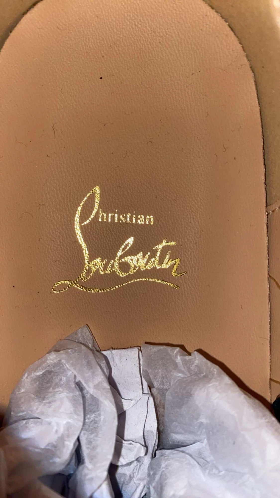 Mörkblåa mocka skor med röd undersida - 3