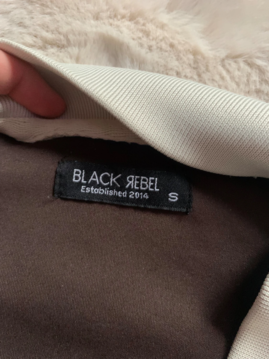 Beige och brun bomberjacka Black Rebel - 2