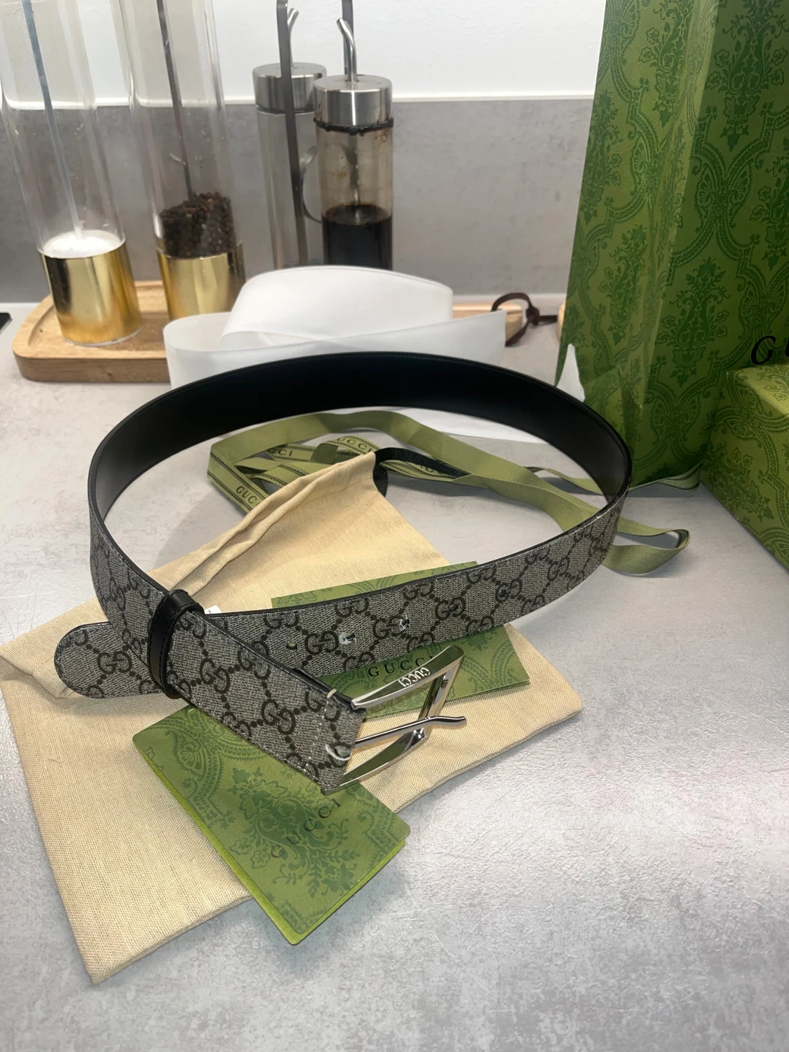 Äckta Gucci bälte i skinn - 2