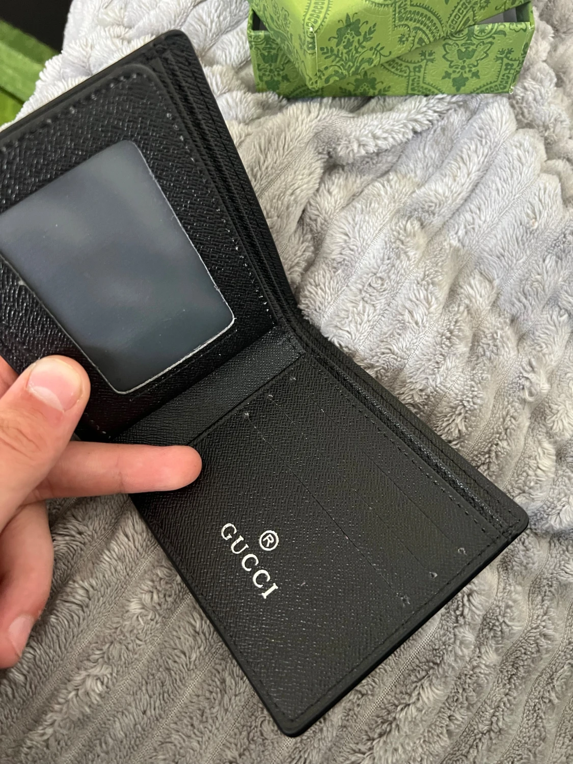 Svart/beige tiger plånbok  - 4