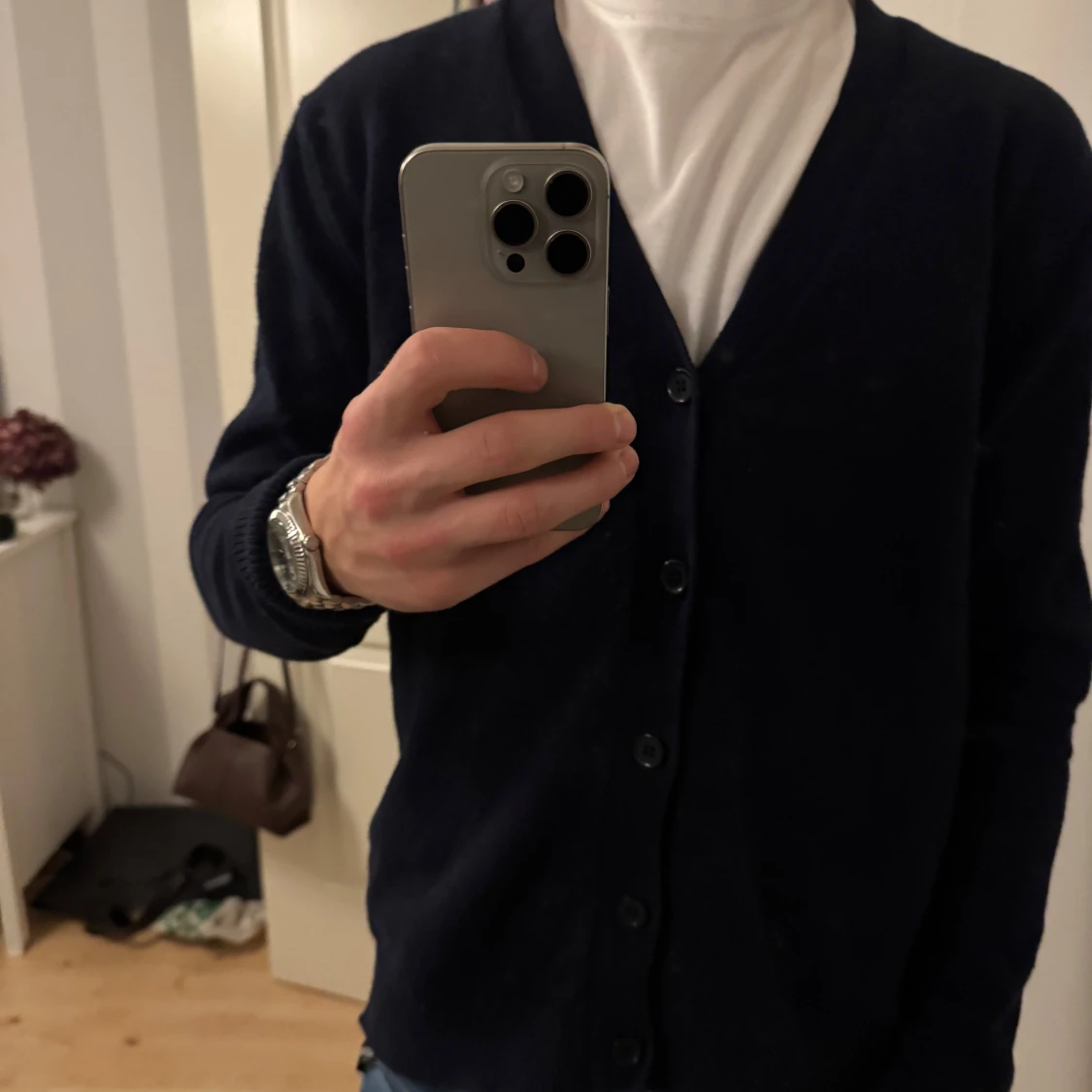 Mörkblå kofta från Kappahl, storlek S