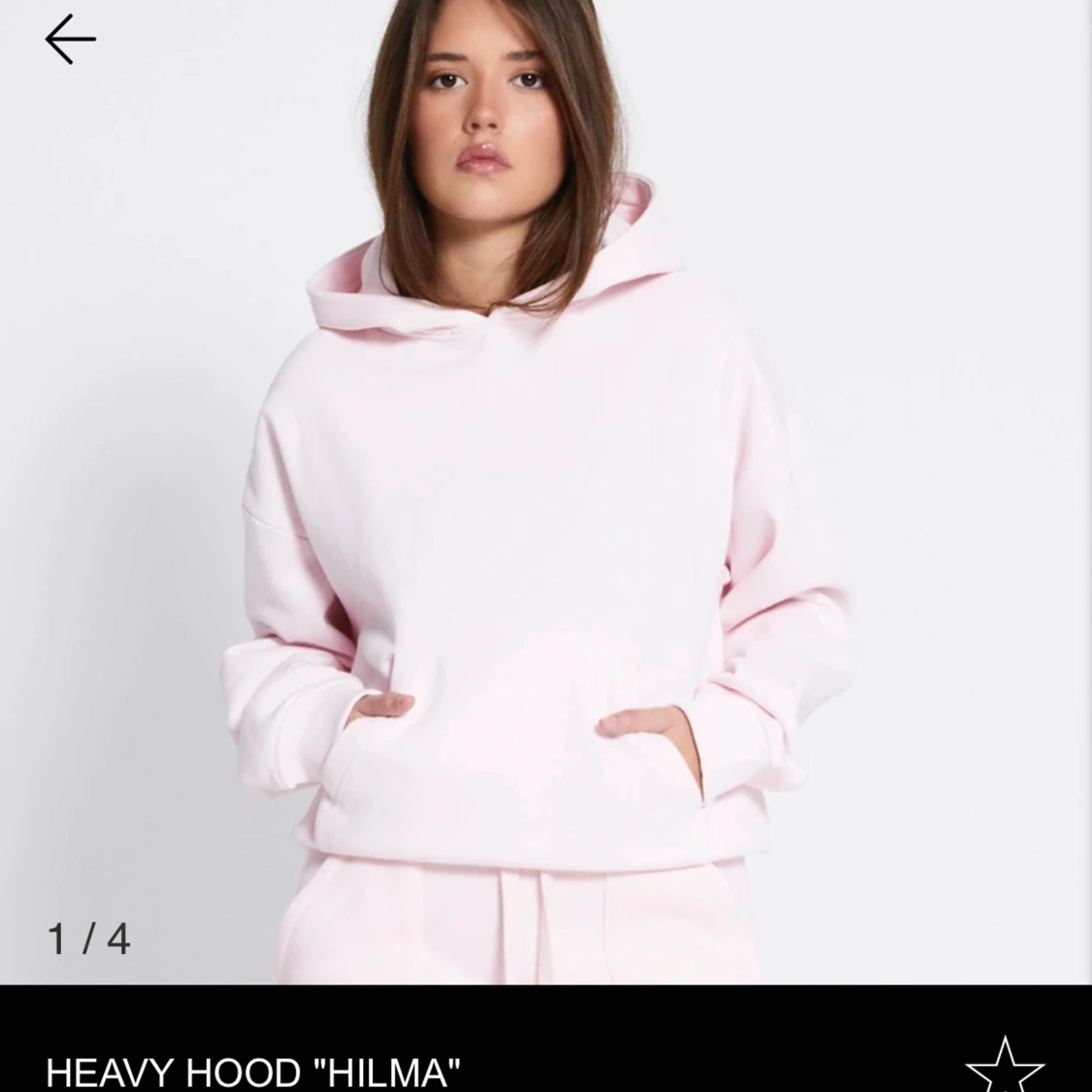 Ljusrosa hoodie från 157, storlek S