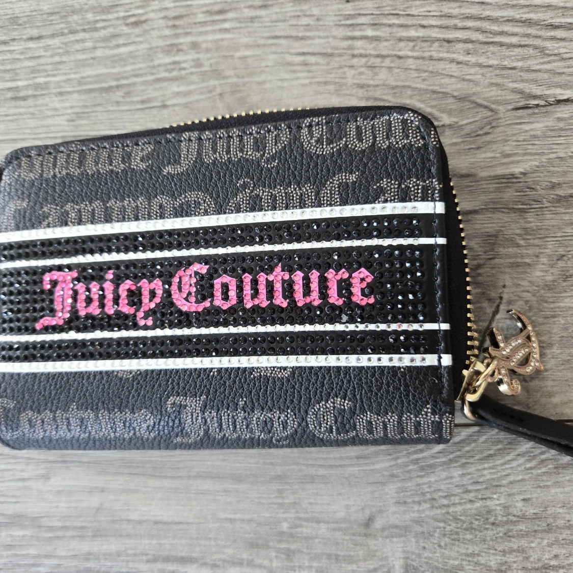 Juicy Couture svart plånbok med strass