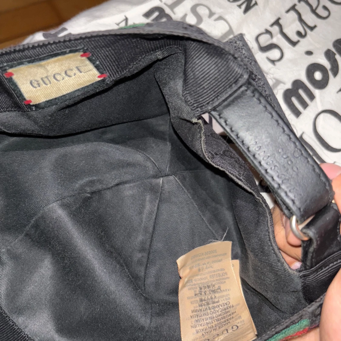 Svart Gucci keps med GG-mönster - 2