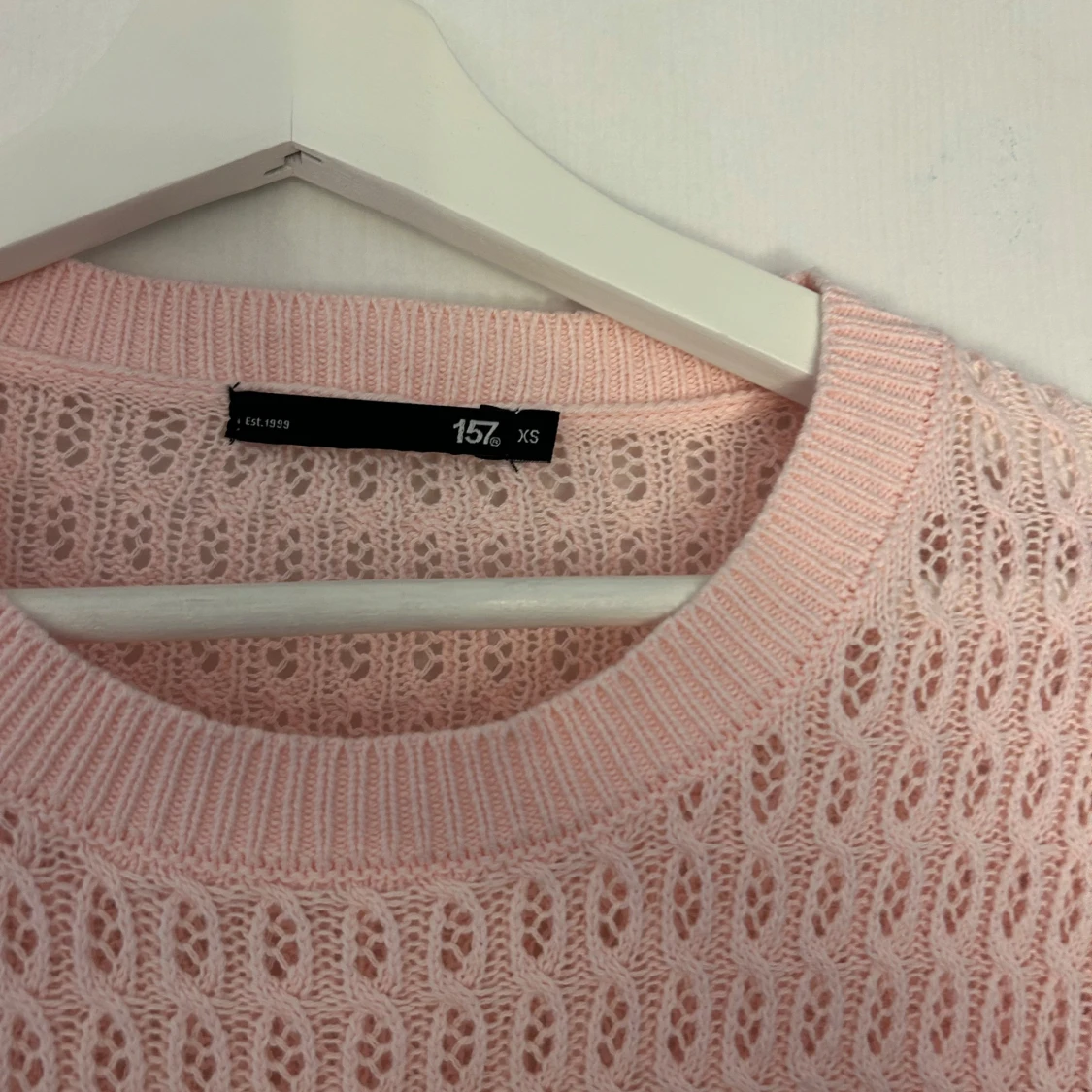 Ljusrosa stickad topp från 157 - 2