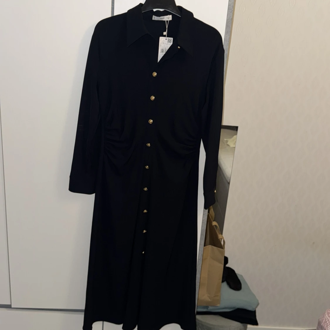 Mörkt marinblå långklänning från Mango - 1