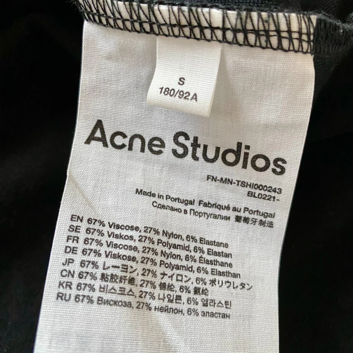 Acne Studios Logo Mock Neck Tee S NYSKICK - 2