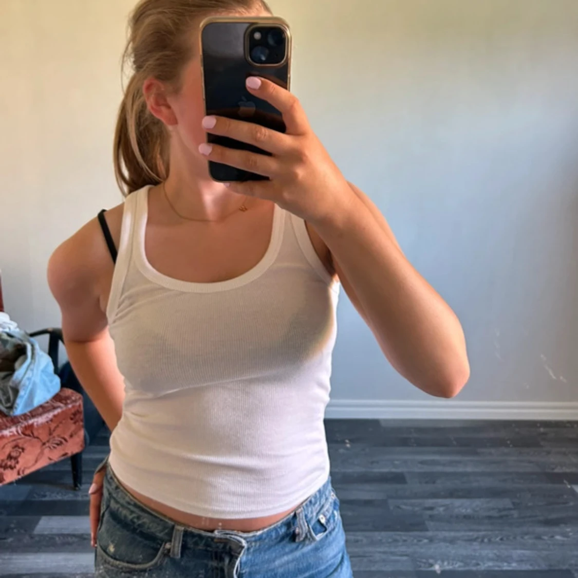 Vit ribbad linnetopp