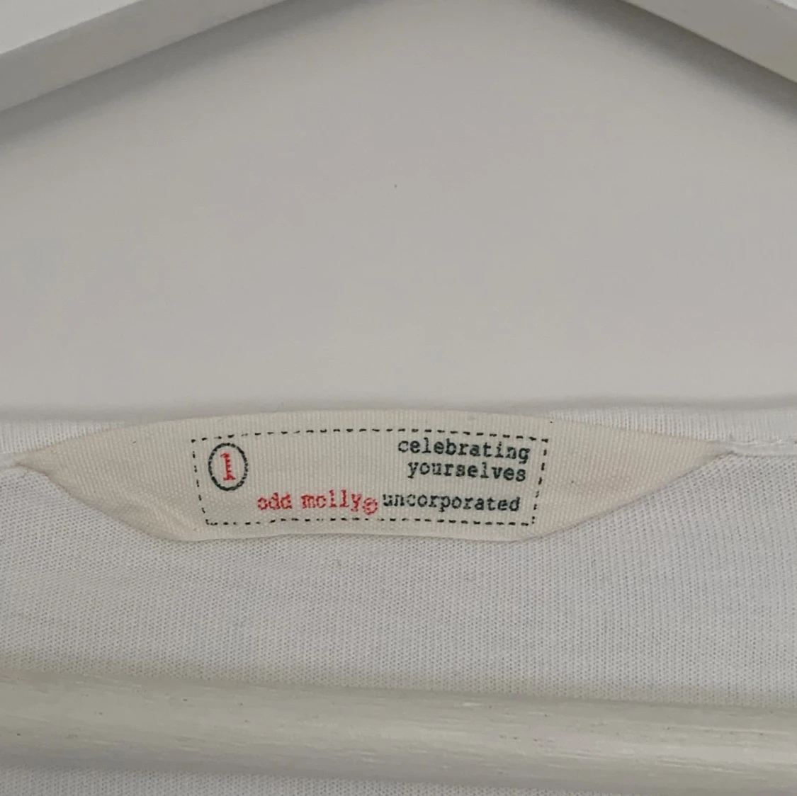 Vit Odd Molly blus med knappar - 2