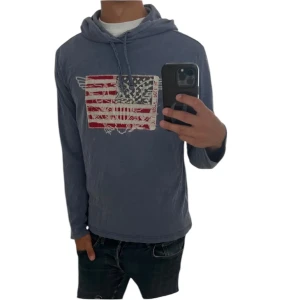 Ralph Lauren denim & supply hoodie - Blå hoodie från Ralph lauren i fint skick. Storlek S och har inga defekter, skriv om du vill ha mer bilder eller har några fler frågor