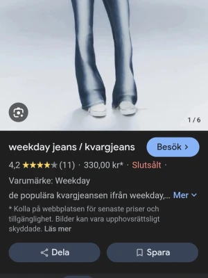 Cheep monday jeans  - Jag säljer minna jeans i storlek 28/30 lite slitna längst ner säljer pga att dom inte kommer till användning 
